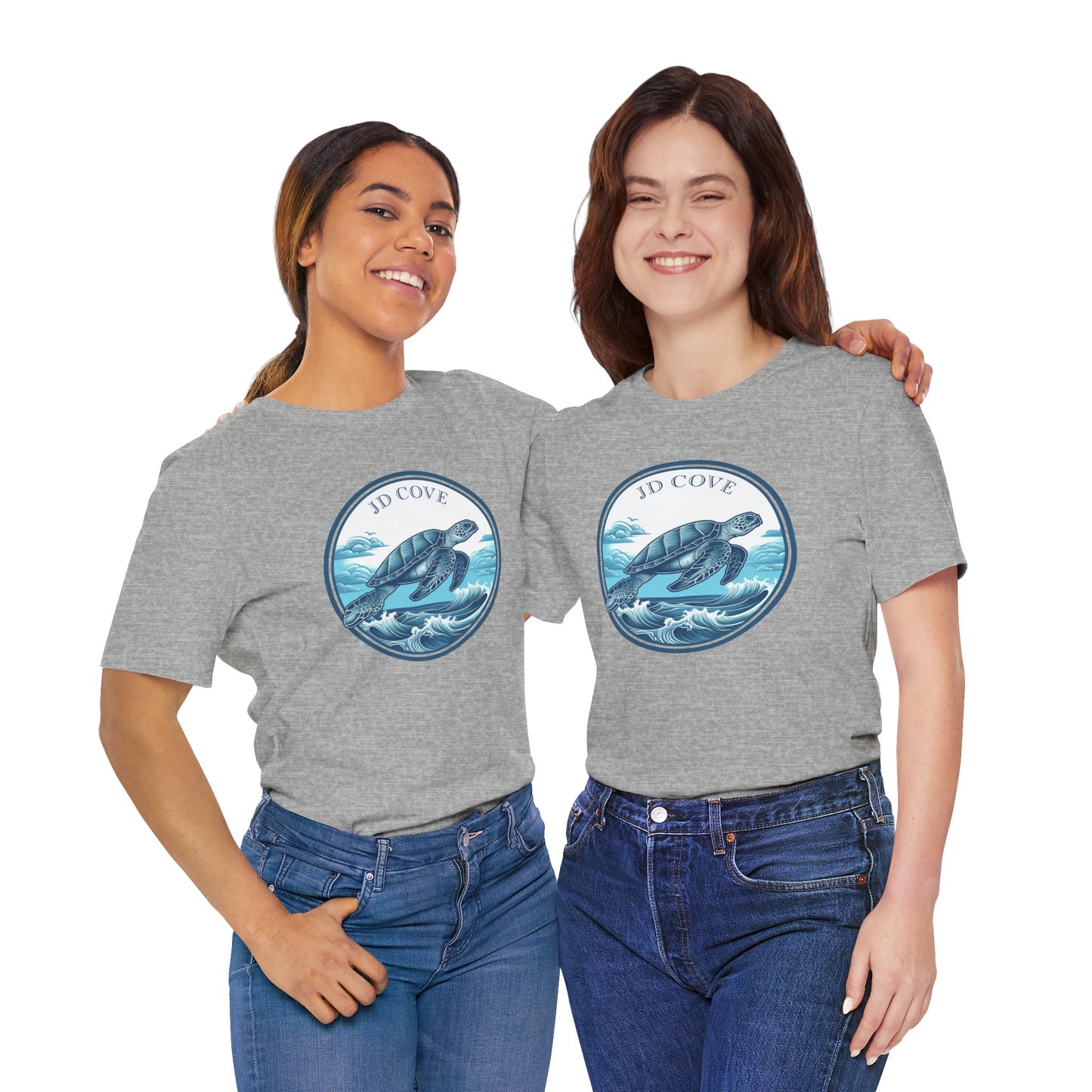 Turtle Ocean JD Cove Waves Graphic Tee - Unisex Eco-Friendly Cotton Shirt
