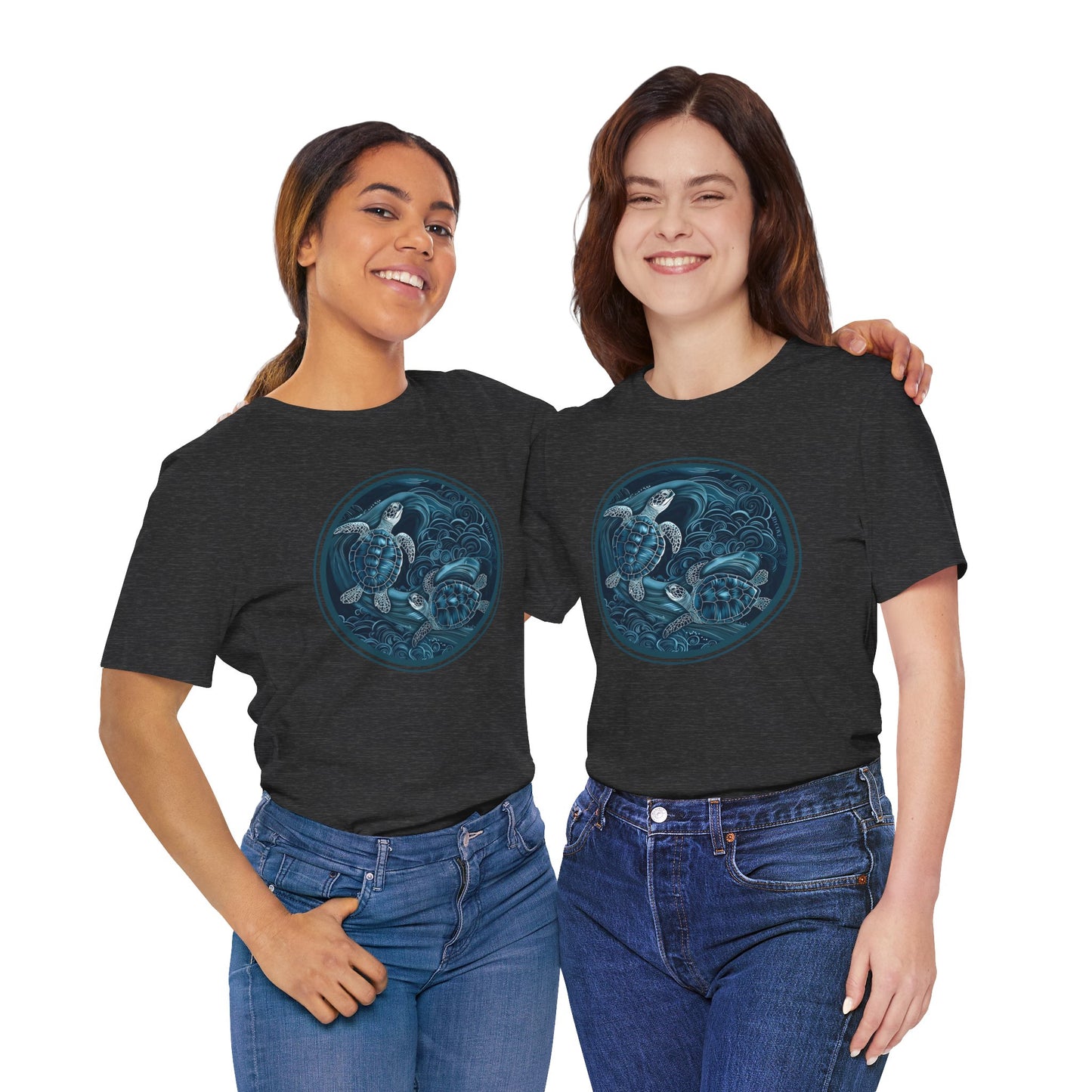 Mystic Sea Turtles Graphic Tee - Unisex Eco-Friendly Cotton Shirt by JD Cove