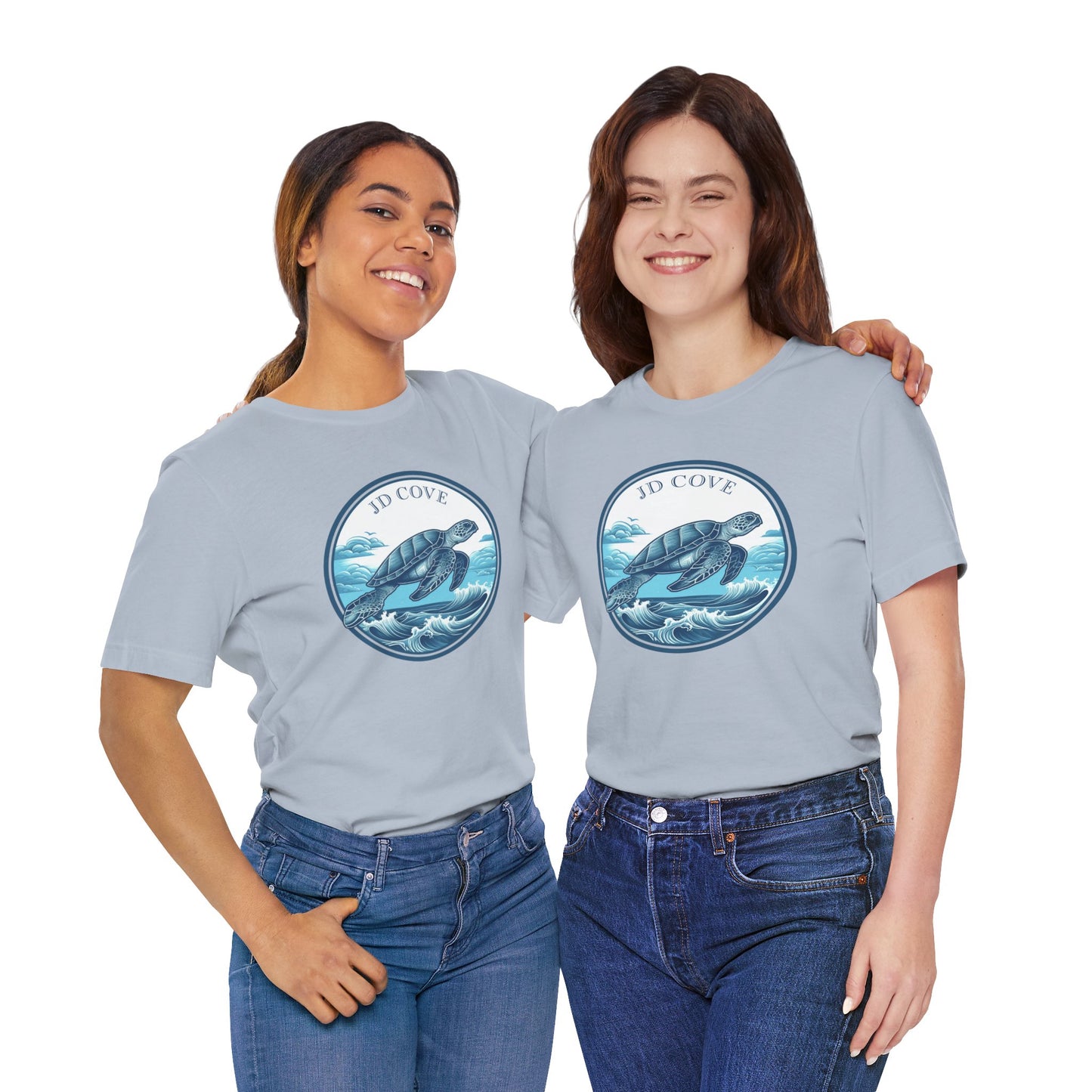 Turtle Ocean JD Cove Waves Graphic Tee - Unisex Eco-Friendly Cotton Shirt