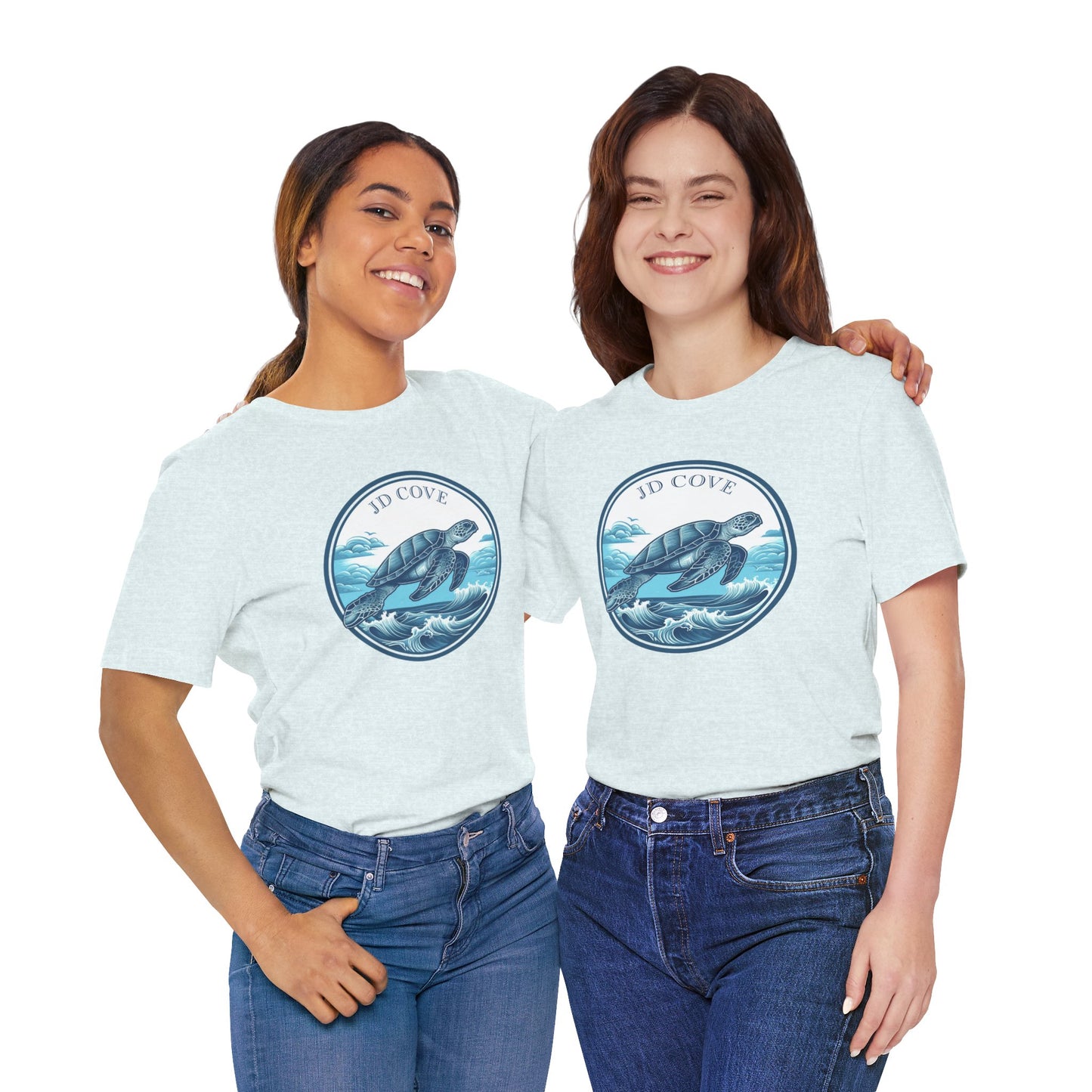 Turtle Ocean JD Cove Waves Graphic Tee - Unisex Eco-Friendly Cotton Shirt
