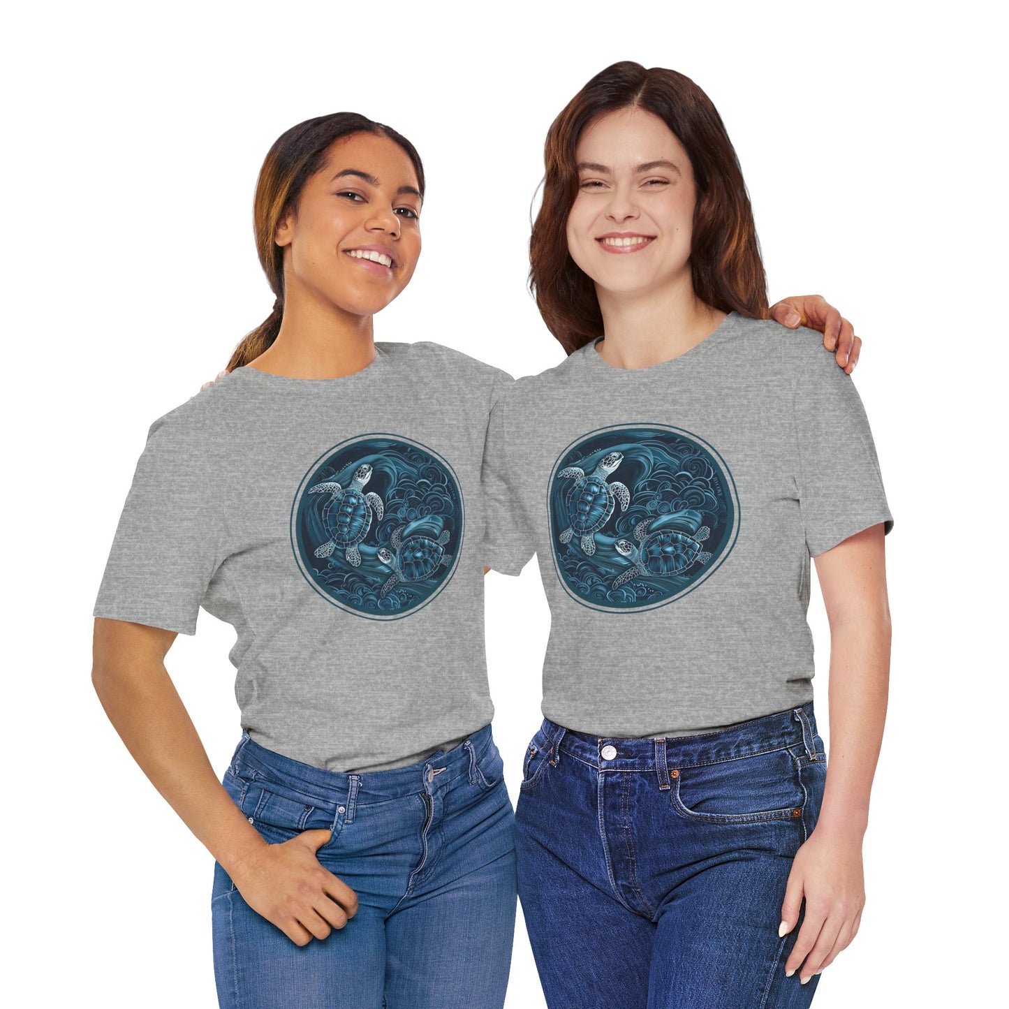 Mystic Sea Turtles Graphic Tee - Unisex Eco-Friendly Cotton Shirt by JD Cove