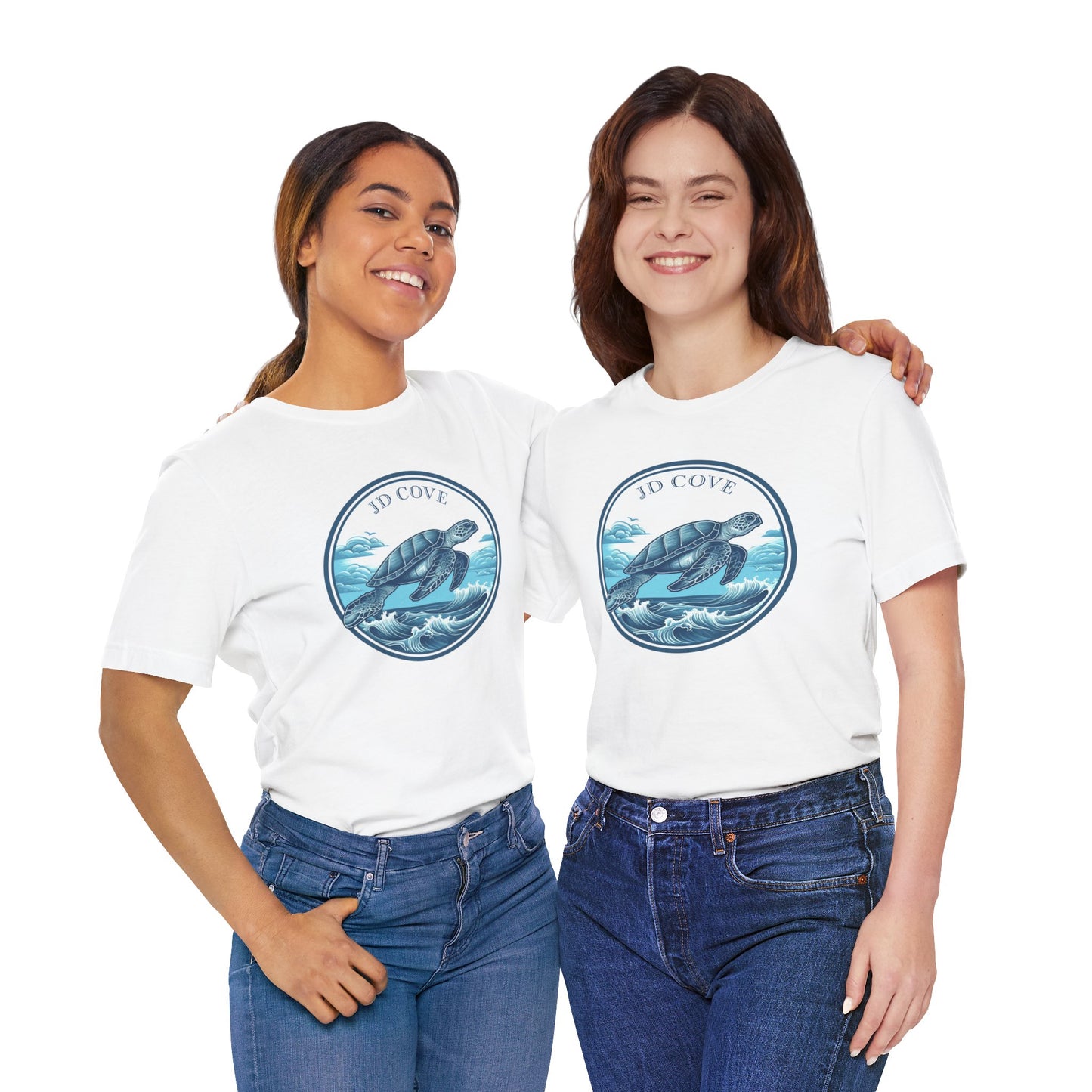 Turtle Ocean JD Cove Waves Graphic Tee - Unisex Eco-Friendly Cotton Shirt