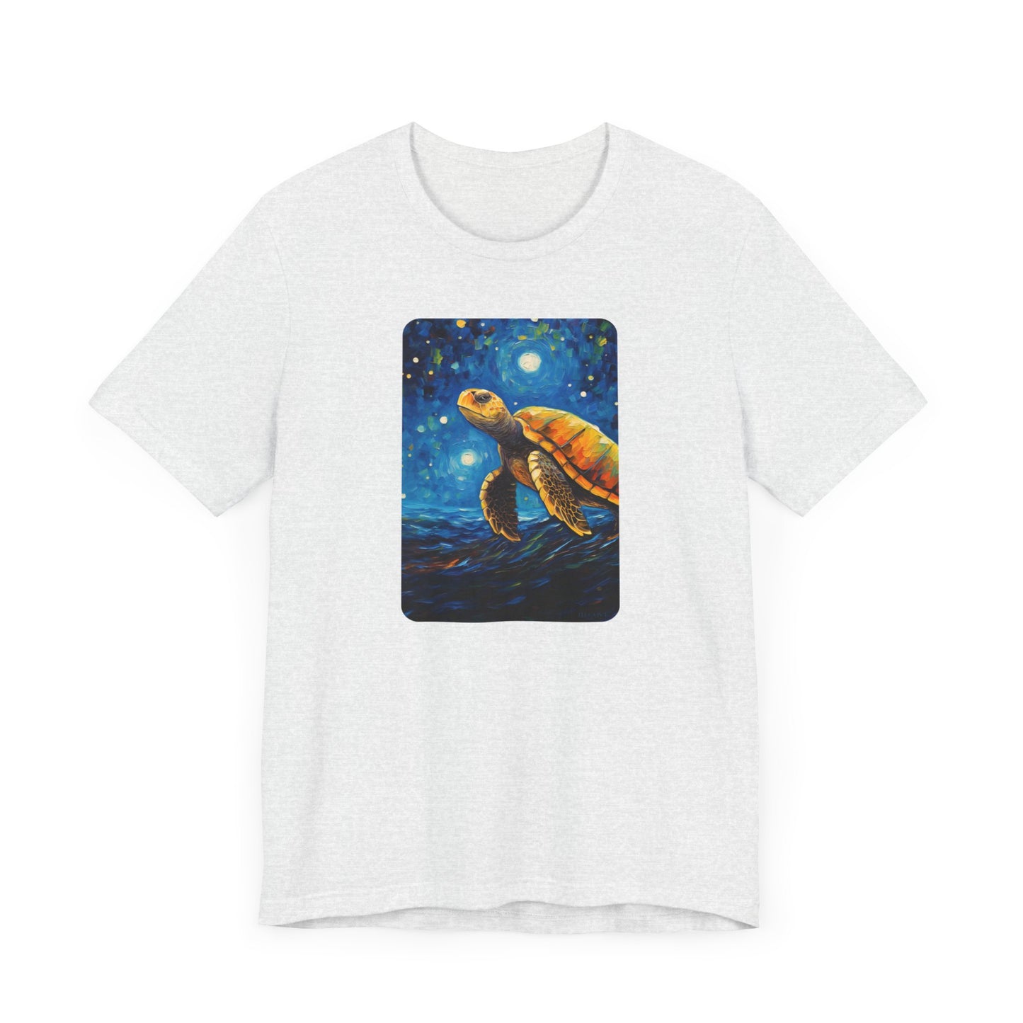 Night Moon Turtle Graphic Tee - Unisex Eco-Friendly Cotton Shirt by JD Cove