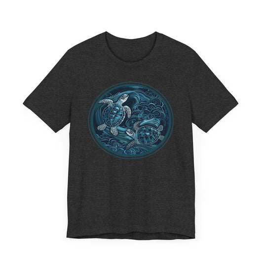 Mystic Sea Turtles Graphic Tee - Unisex Eco-Friendly Cotton Shirt by JD Cove