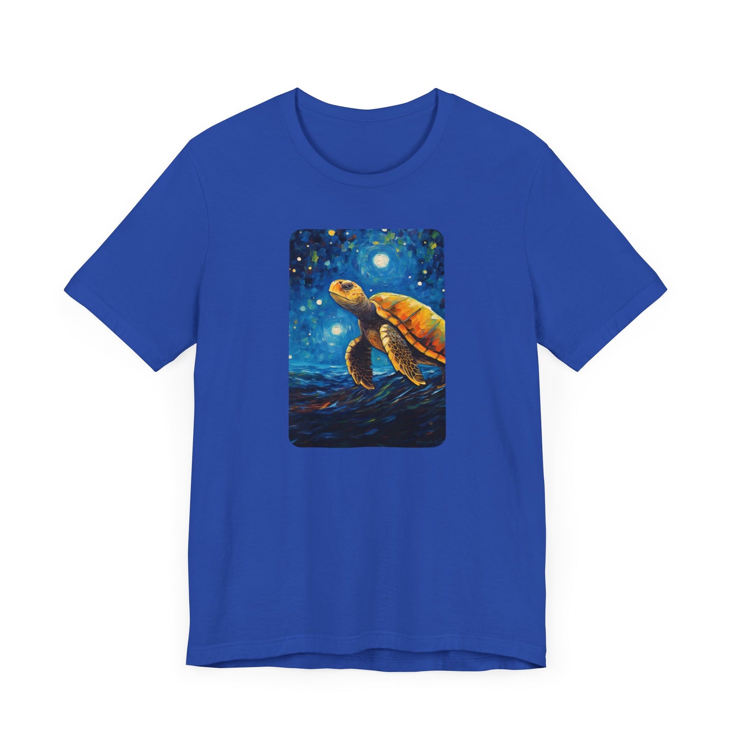 Night Moon Turtle Graphic Tee - Unisex Eco-Friendly Cotton Shirt by JD Cove