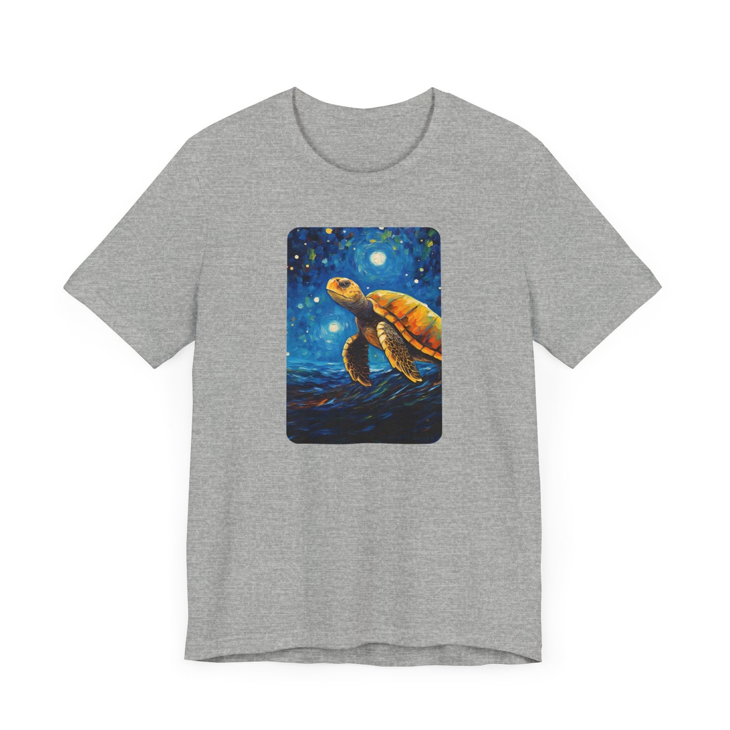 Night Moon Turtle Graphic Tee - Unisex Eco-Friendly Cotton Shirt by JD Cove
