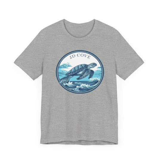 Turtle Ocean JD Cove Waves Graphic Tee - Unisex Eco-Friendly Cotton Shirt