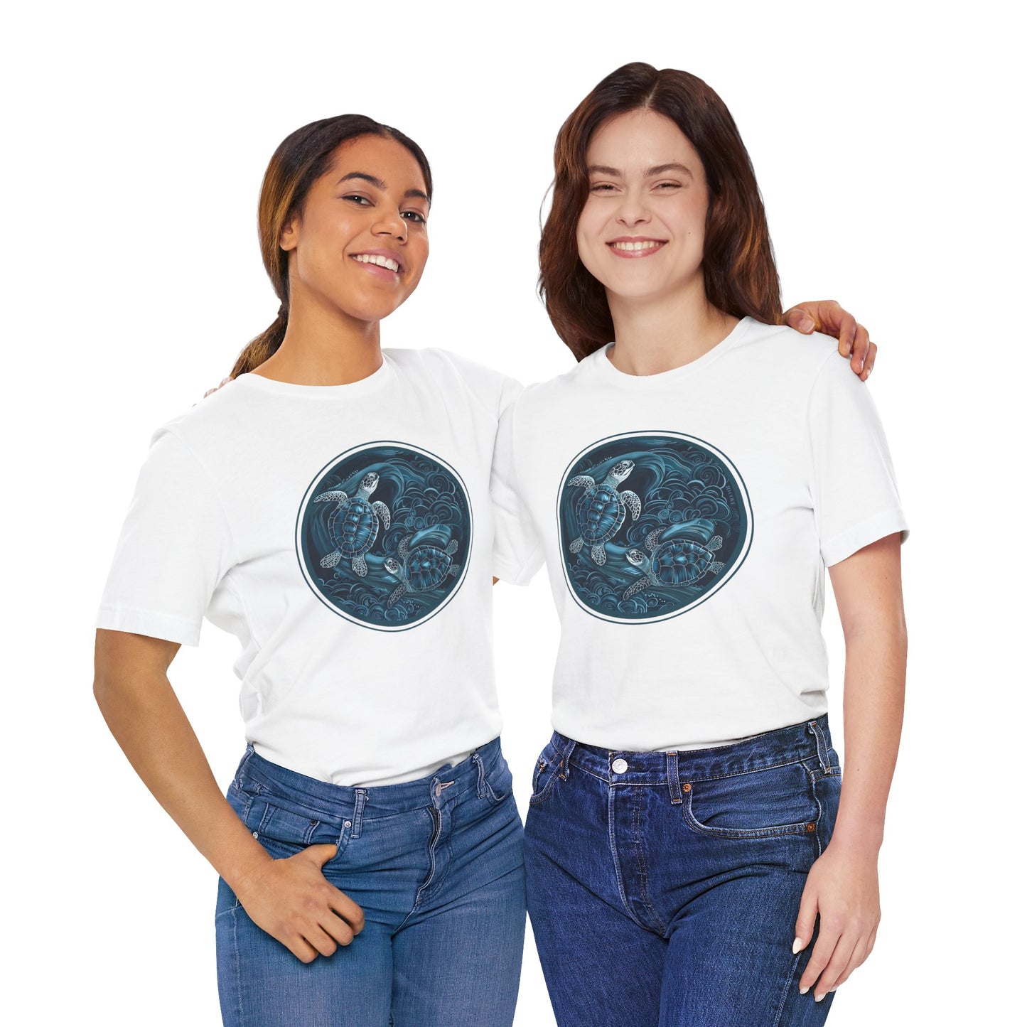 Mystic Sea Turtles Graphic Tee - Unisex Eco-Friendly Cotton Shirt by JD Cove